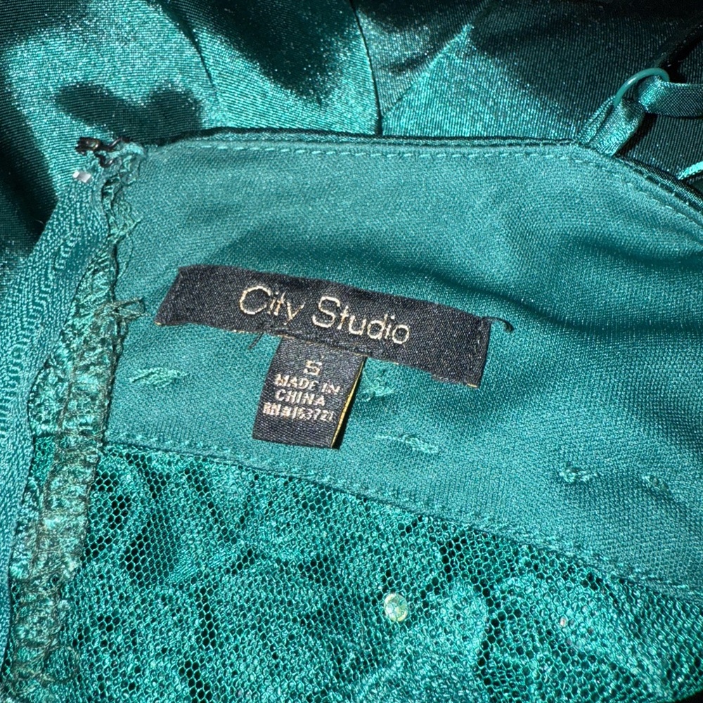 City Studio Emerald Green Dress
